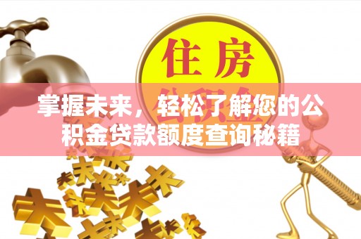邛崃掌握未来，轻松了解您的公积金贷款额度查询秘籍