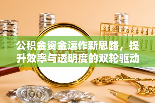 邛崃公积金资金运作新思路，提升效率与透明度的双轮驱动